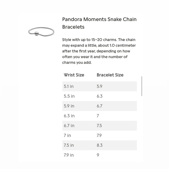 Pandora Moments Heart Clasp Snake Chain Bracelet Size 6.7 - Picture 12 of 12